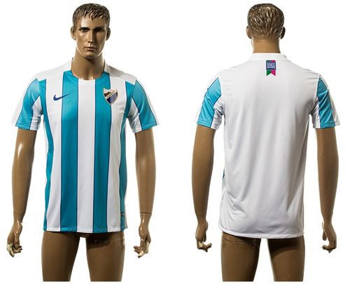 Malaga Blank Home Soccer Club Jersey - Click Image to Close